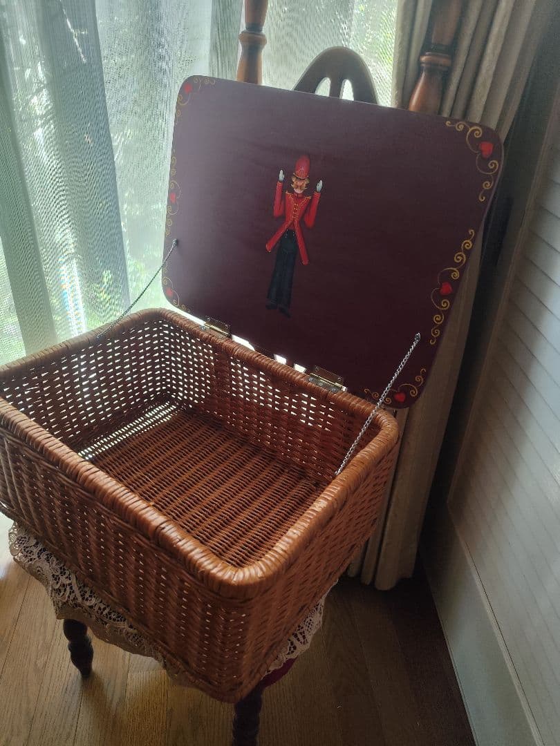 籐製　ボックス 　トールペイント　バスケット　籠