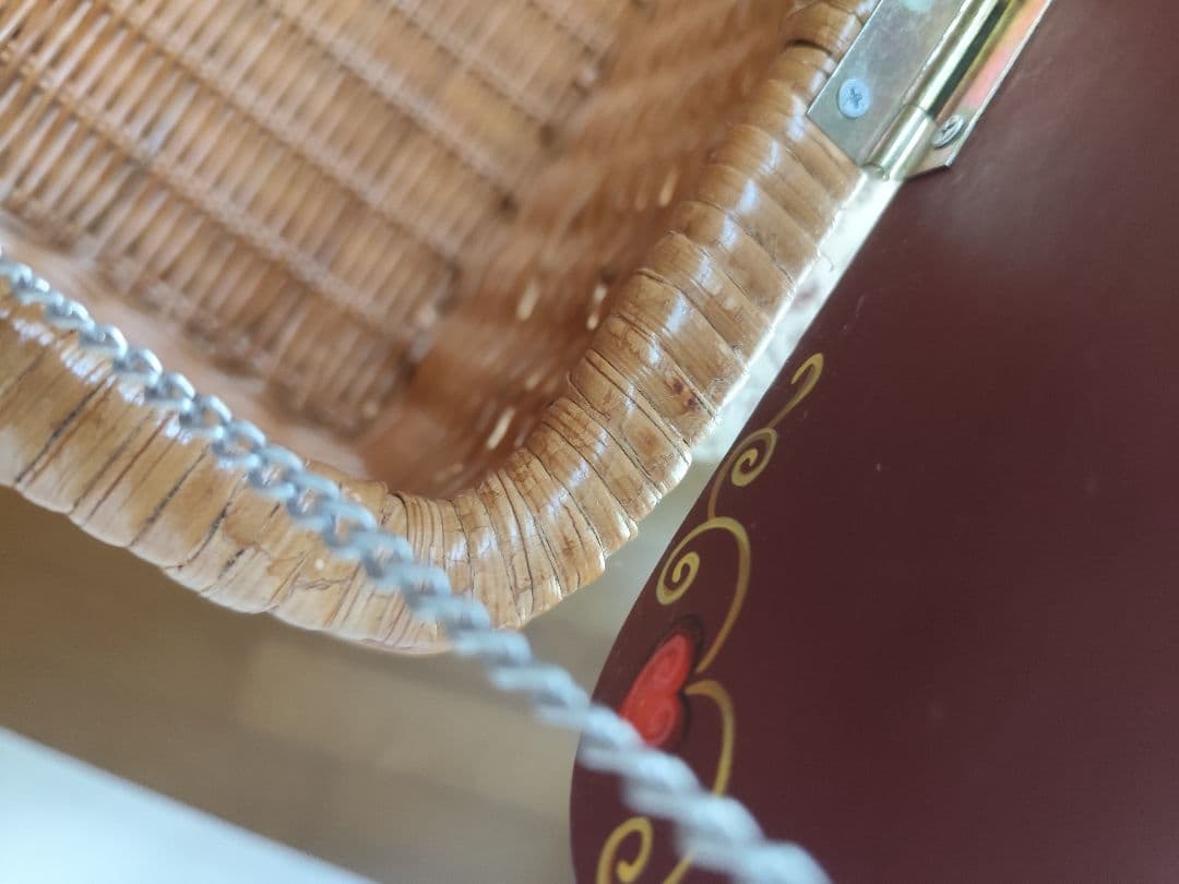 籐製　ボックス 　トールペイント　バスケット　籠