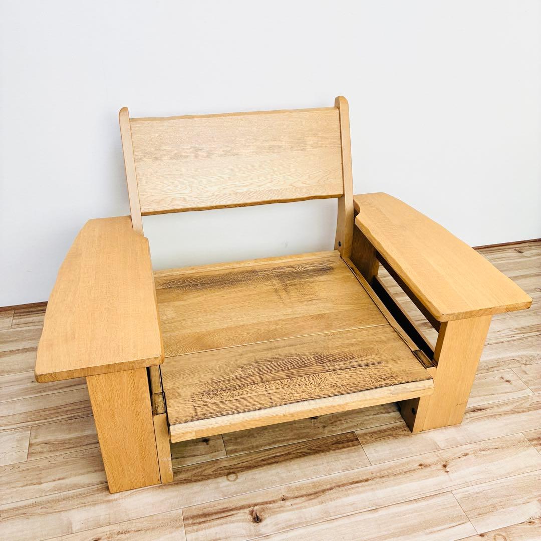 希少 ibata イバタインテリア 一人掛け ソファ 木製 マガジンラック付き