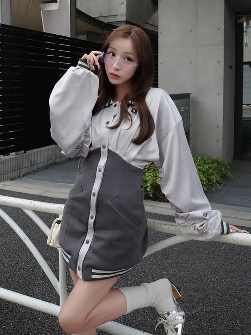 即日発送 完売品 新品 Darich ドルマンスリムスカジャンミニワンピース