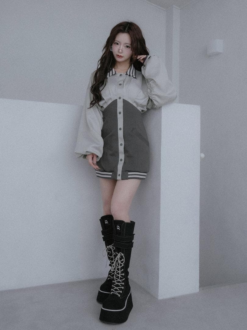 即日発送 完売品 新品 Darich ドルマンスリムスカジャンミニワンピース