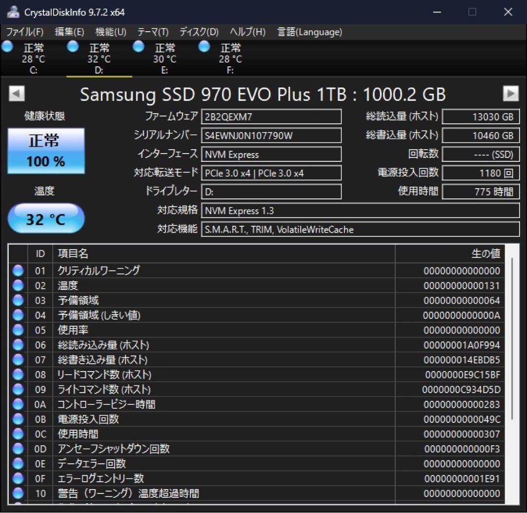 【kaito_mama】SAMSUNG 1TB×2 970EVO Plus