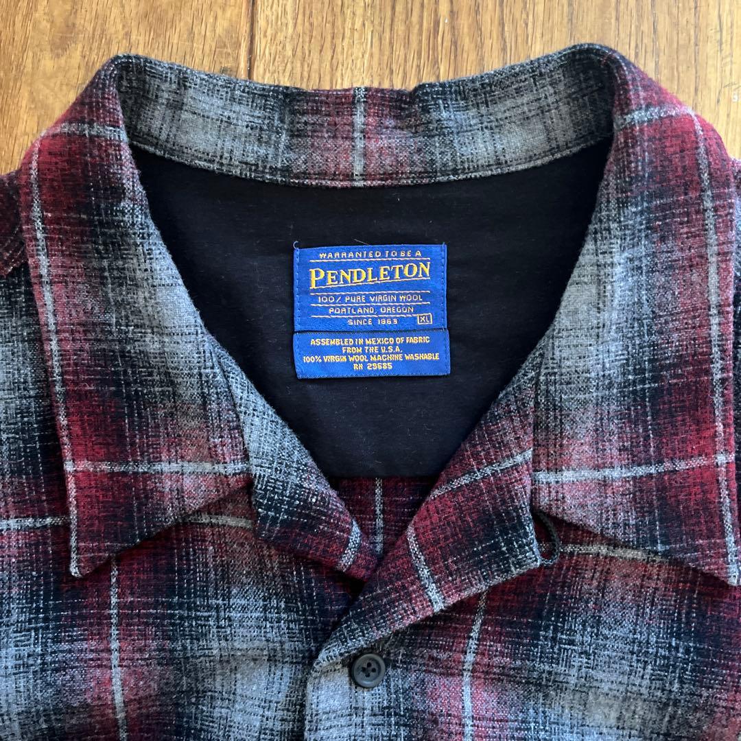L*a様 -PENDLETON- open collar wool check