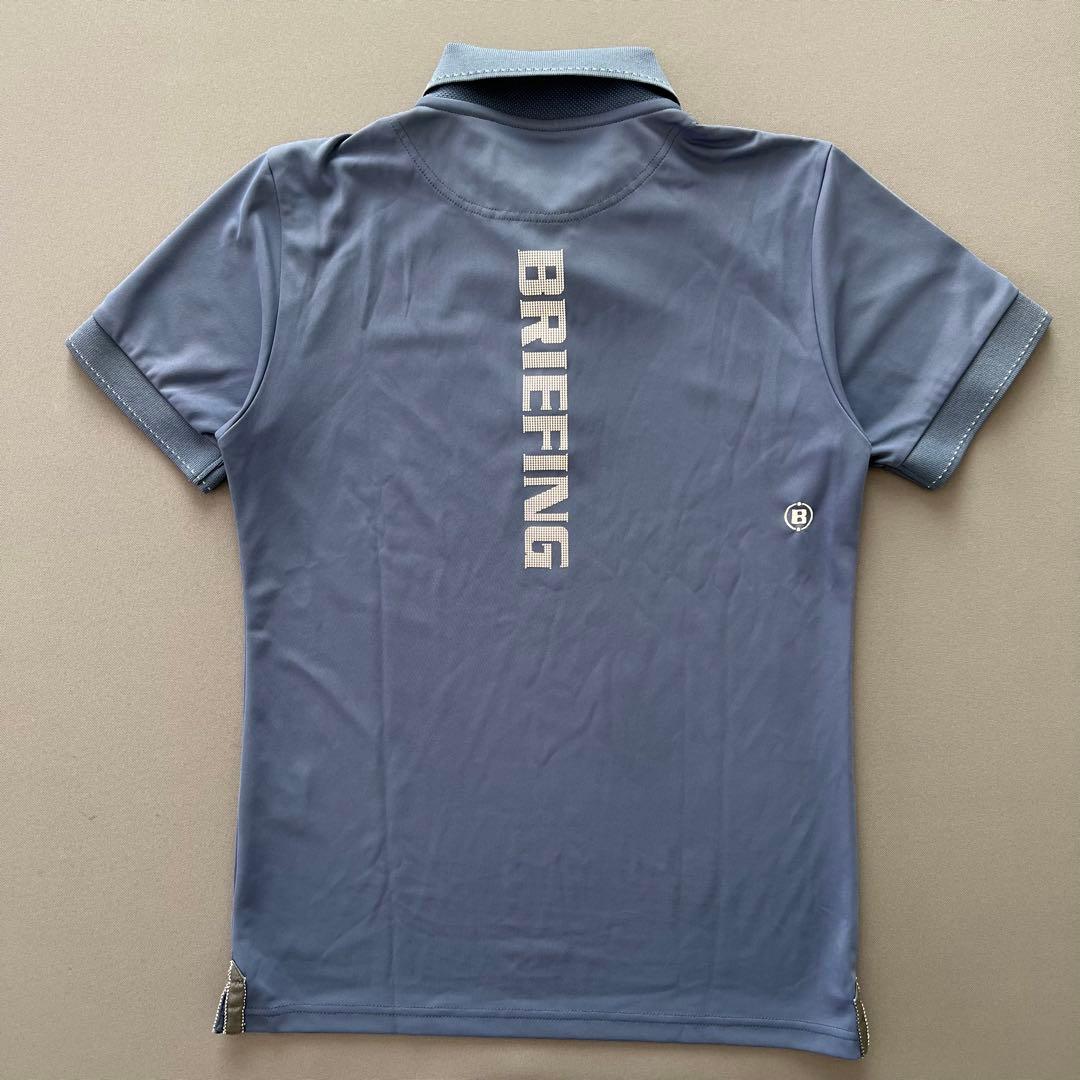 BRIEFING ブリーフィング　ポロシャツ　水色　メンズ　両面ロゴ　ゴルフ　S