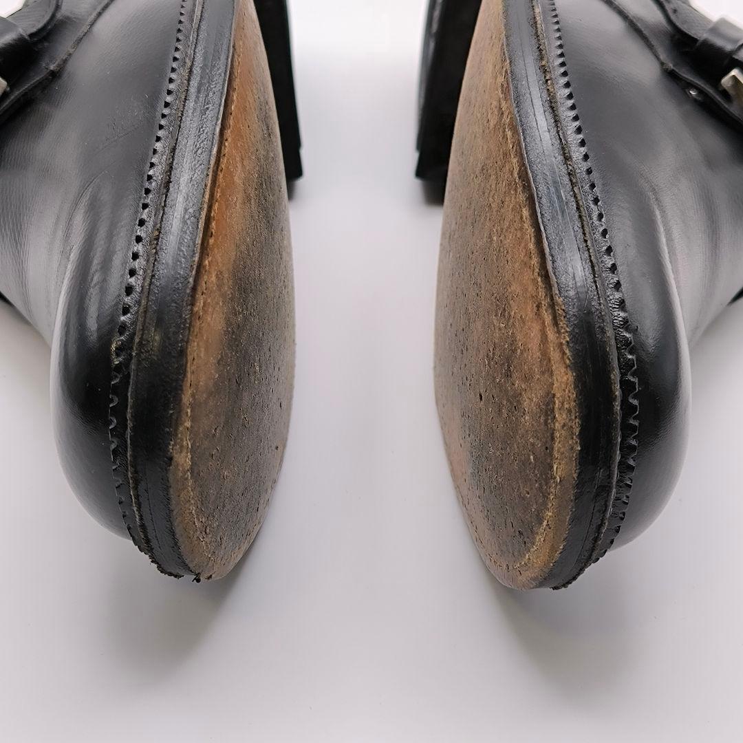 極美品 リーガル 25.5cm 2E ブラック 黒 モンクストラップ ブラック