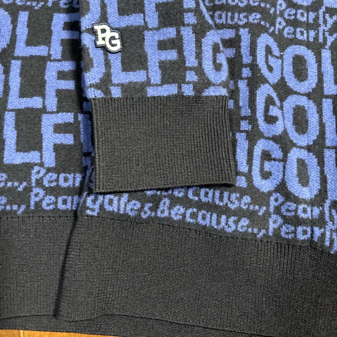 パーリーゲイツ GOLF柄カシミヤ入りジャガードパーカサイズ5