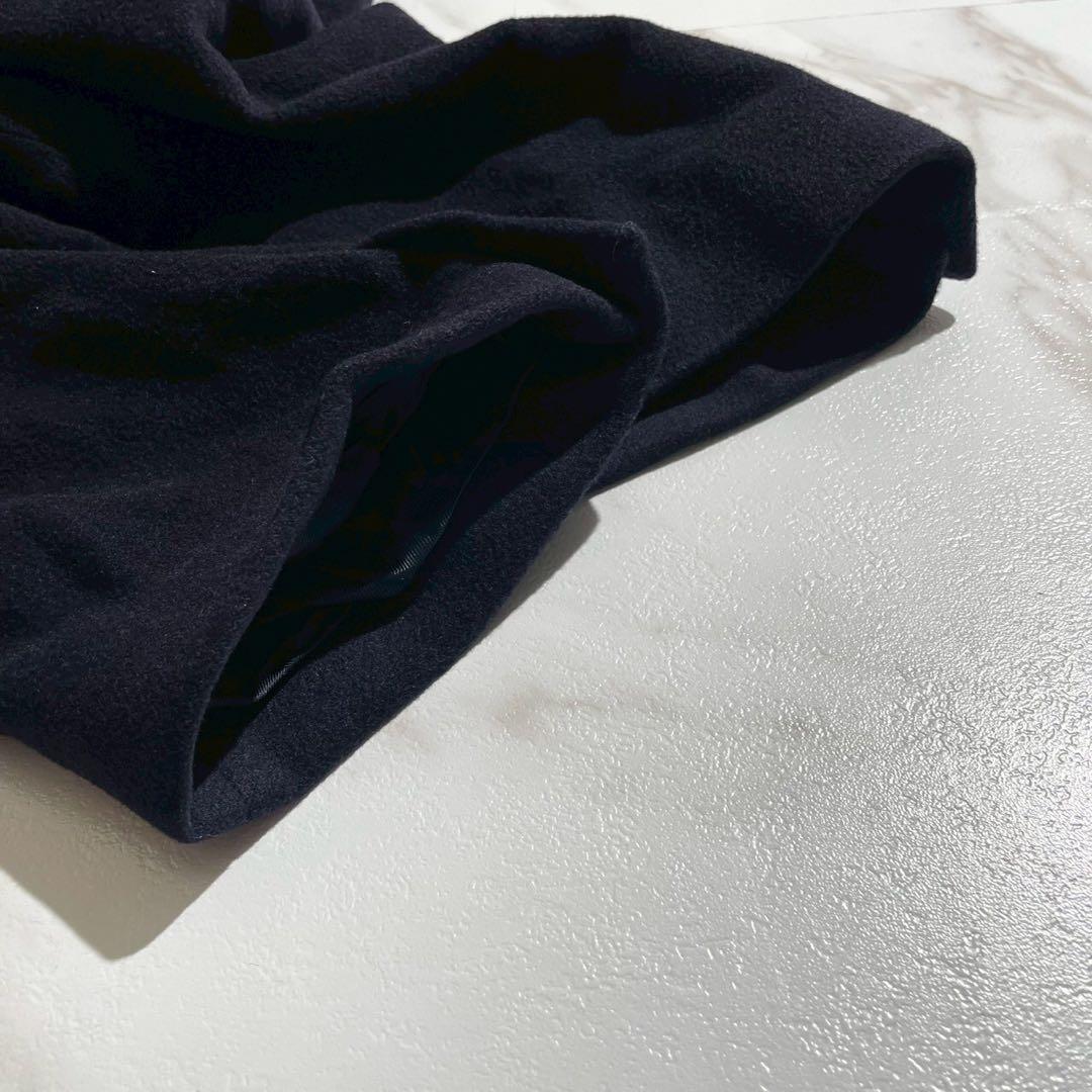 【美品✨】BLICKER ダブルチェスターコート カシミヤ100% ネイビーXL