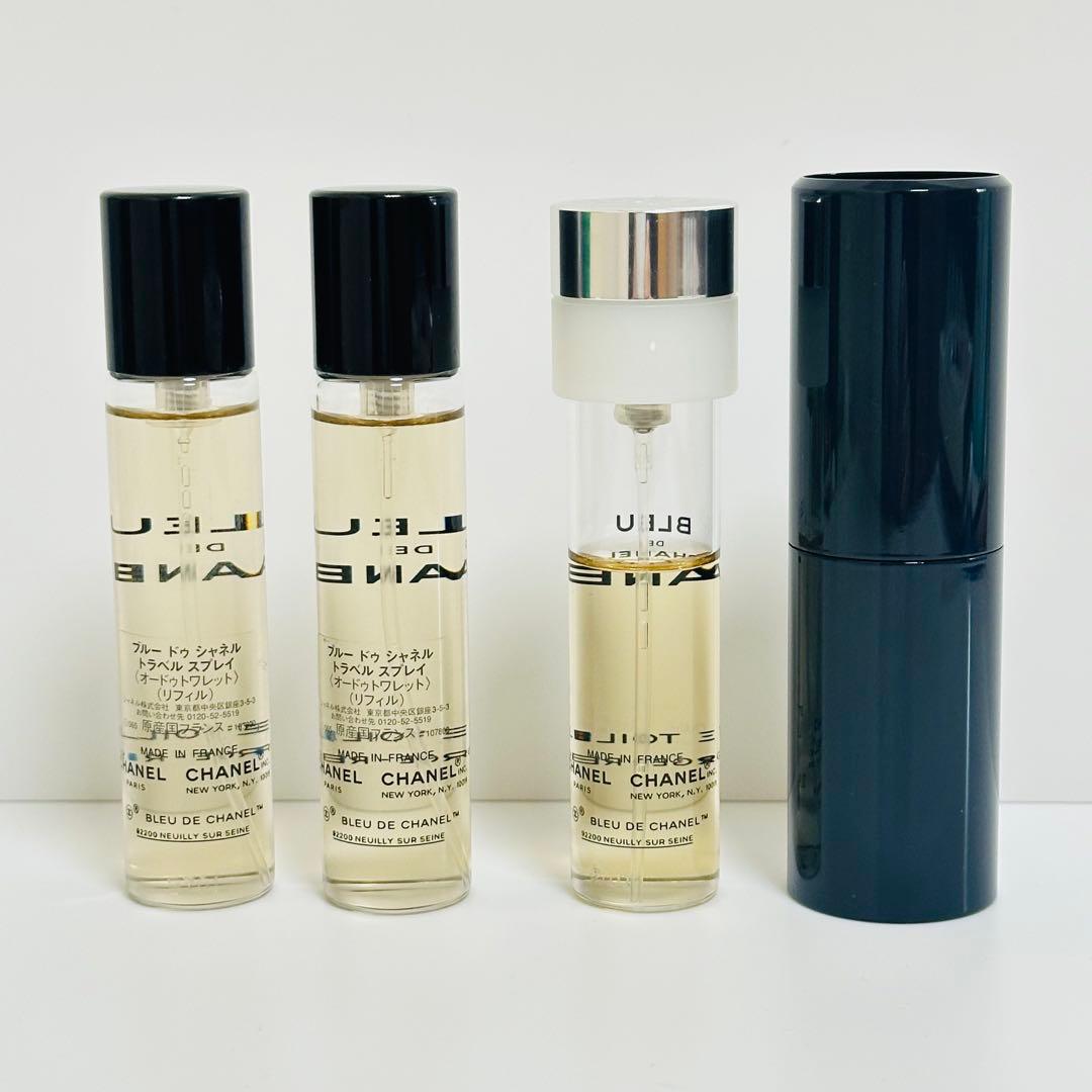シャネル ブルードゥシャネル　トラベルスプレー　20ml 本体　リフィル　３本