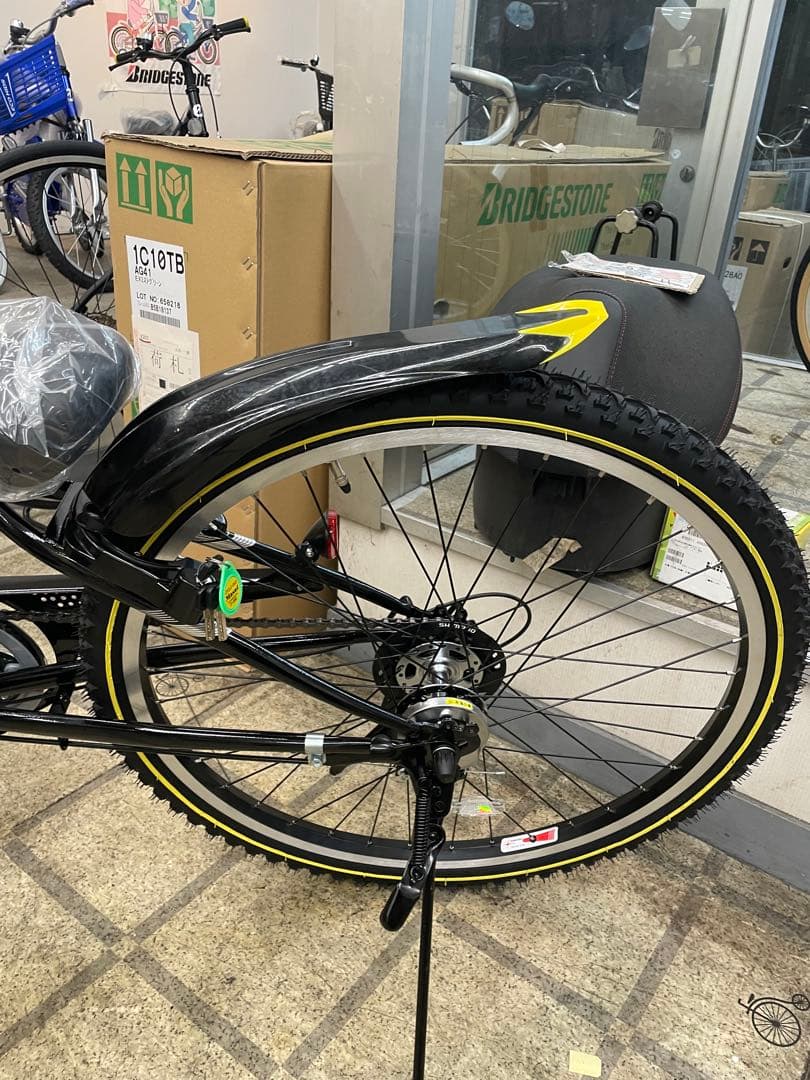 新品　ブリヂストン 子供用自転車 ブラック バスケット付き　26インチ