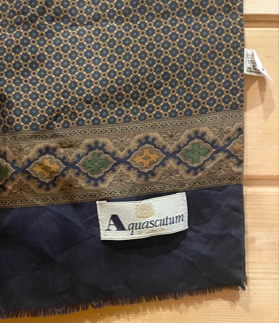 Aquascutum アクアスキュータム デザイン スカーフ テーブルランナー