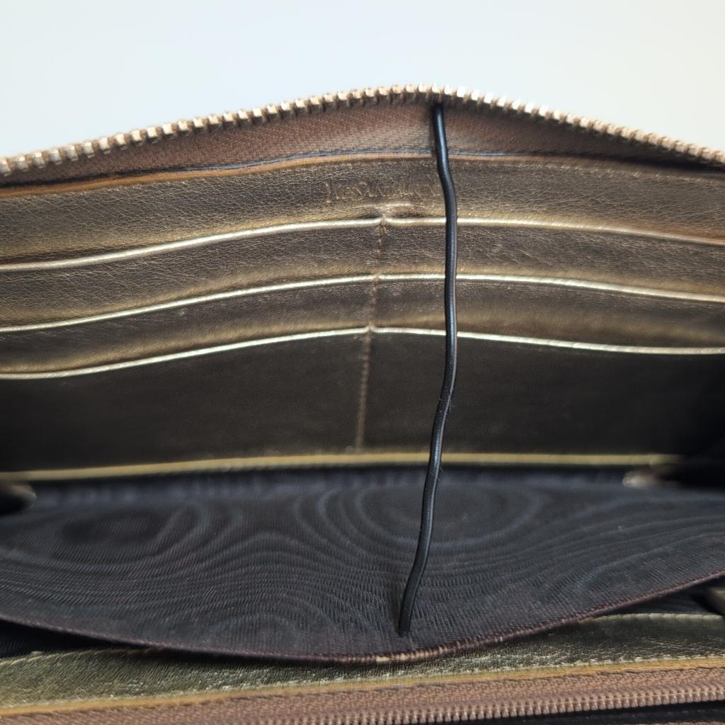 イヴサンローラン 長財布 Yメール YSL ロゴ カサンドラ ロゴ 財布 金色