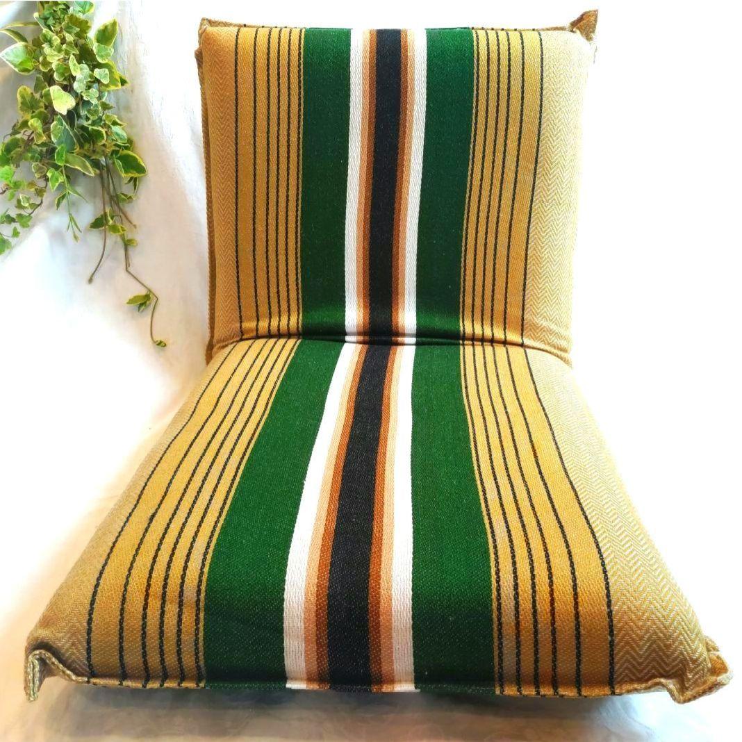 昭和レトロポップ ヴィンテージ 折り畳み座椅子 カバー洗濯可 袋入り