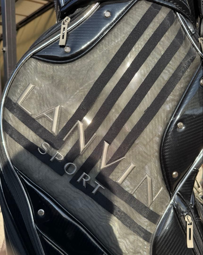 LANVIN SPORT 高級キャディバッグ特典3点組 メタリックブラック