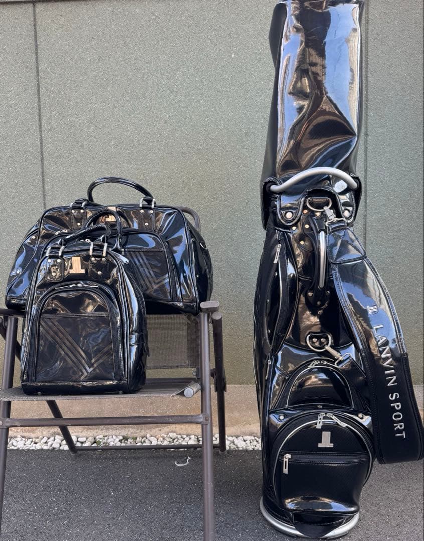 LANVIN SPORT 高級キャディバッグ特典3点組 メタリックブラック
