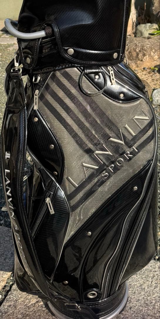 LANVIN SPORT 高級キャディバッグ特典3点組 メタリックブラック