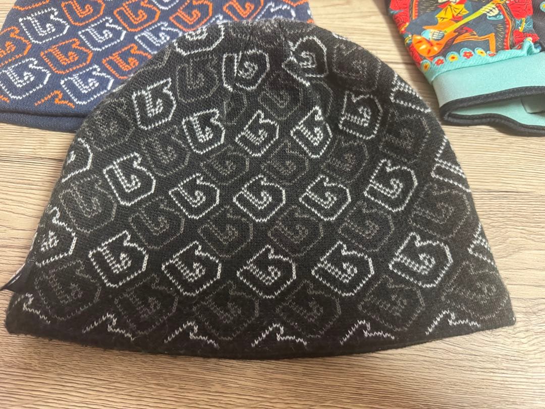 バートン　BURTON グローブ スカル スノボ スキー　ニット帽　3点セット