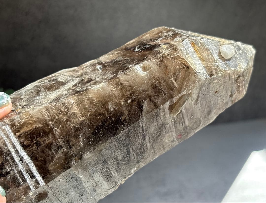 《ブラジル産＊スモーキーエレスチャル＊水入りダブルポイント》