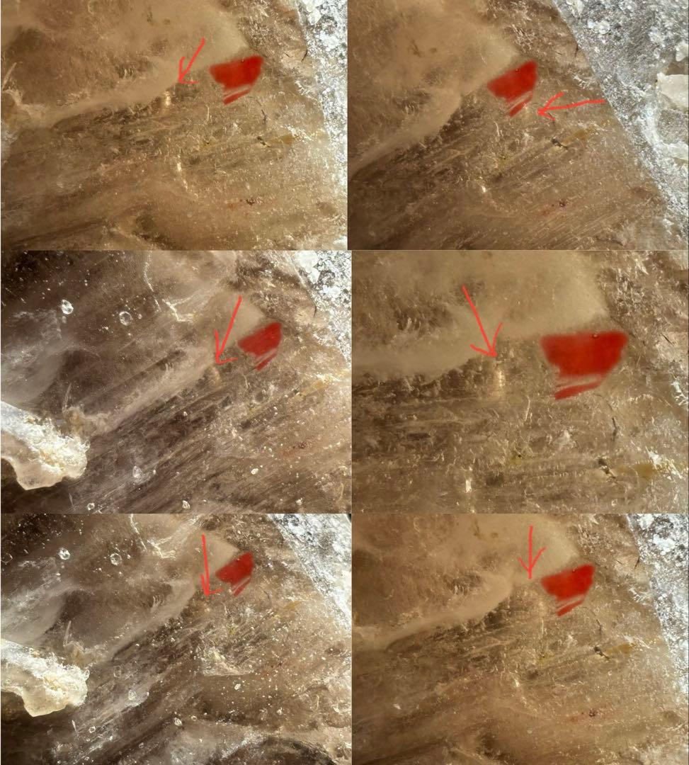 《ブラジル産＊スモーキーエレスチャル＊水入りダブルポイント》