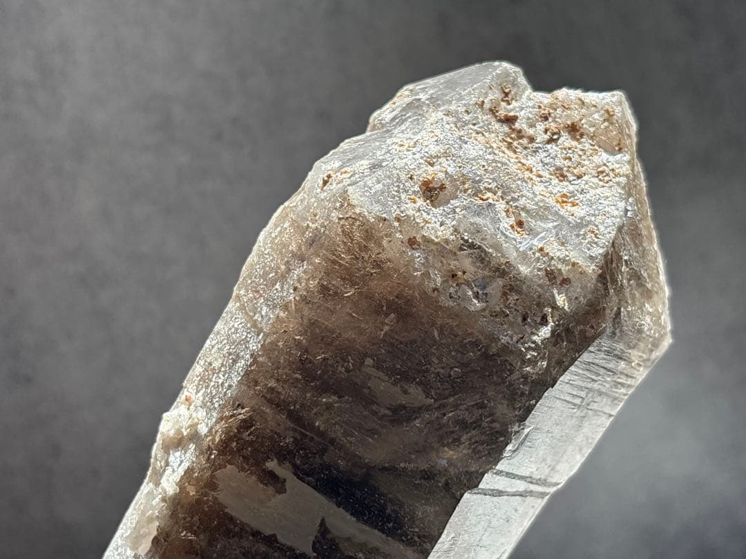 《ブラジル産＊スモーキーエレスチャル＊水入りダブルポイント》