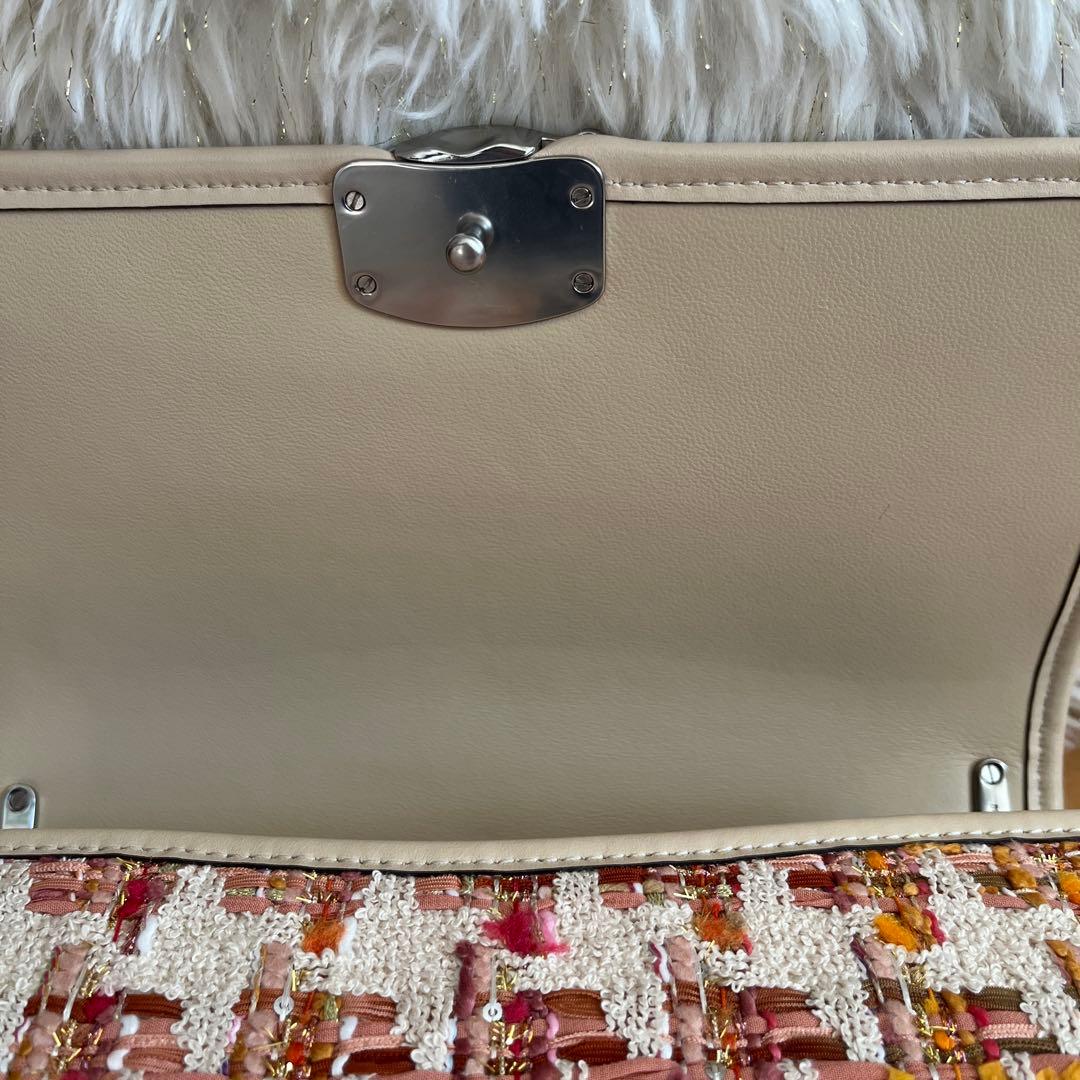 COACH ショルダーバッグ バンディット ツイード クロスボディ レザー