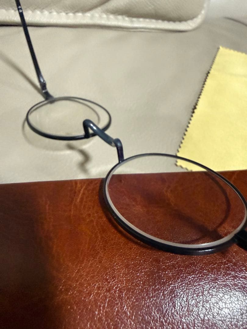 井戸多美男作 丸眼鏡 クラシック ブラックメタル 度入り (金子眼鏡)