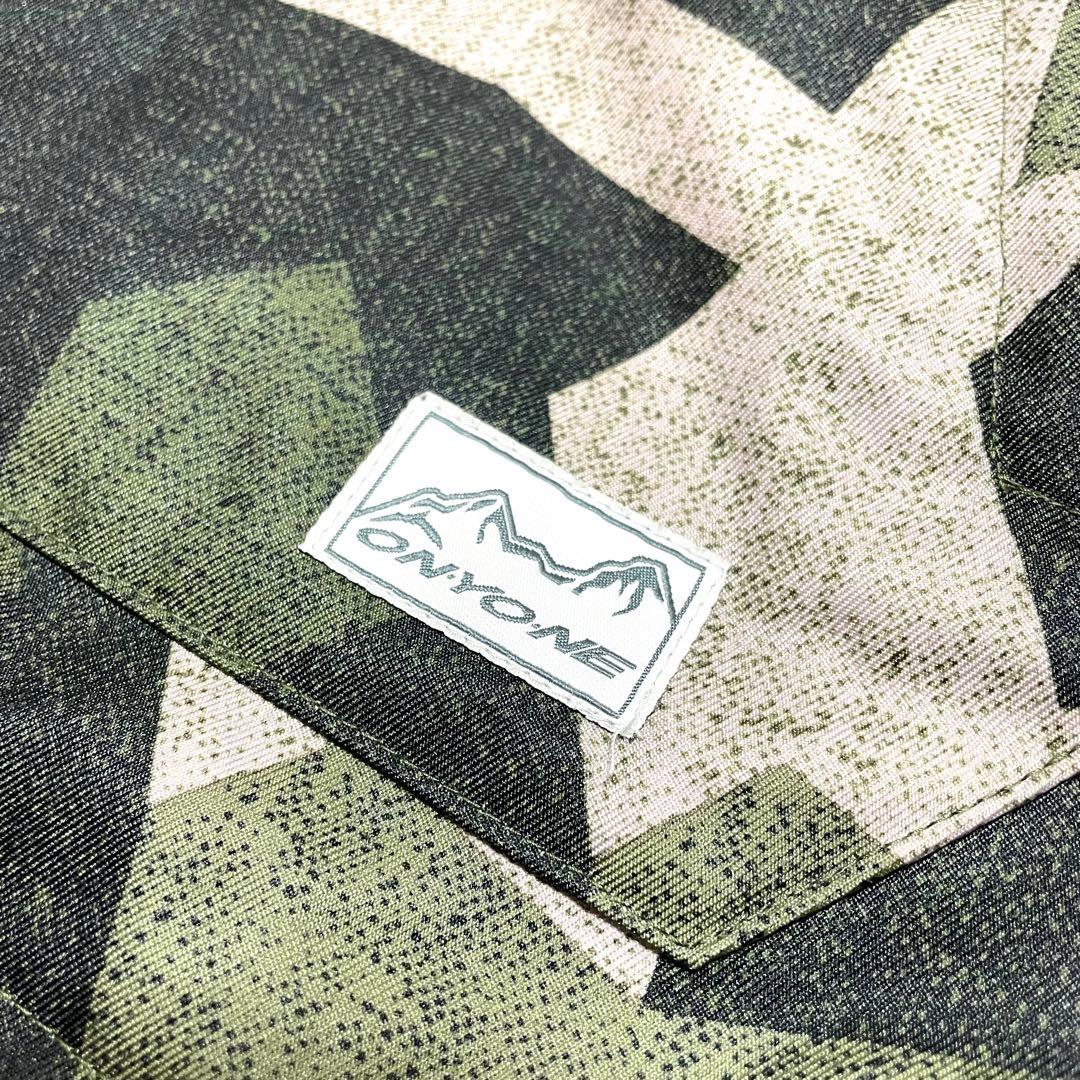 【美品】 オンヨネ 迷彩スキーウェア 上下 中綿 メンズ 2L 180cm