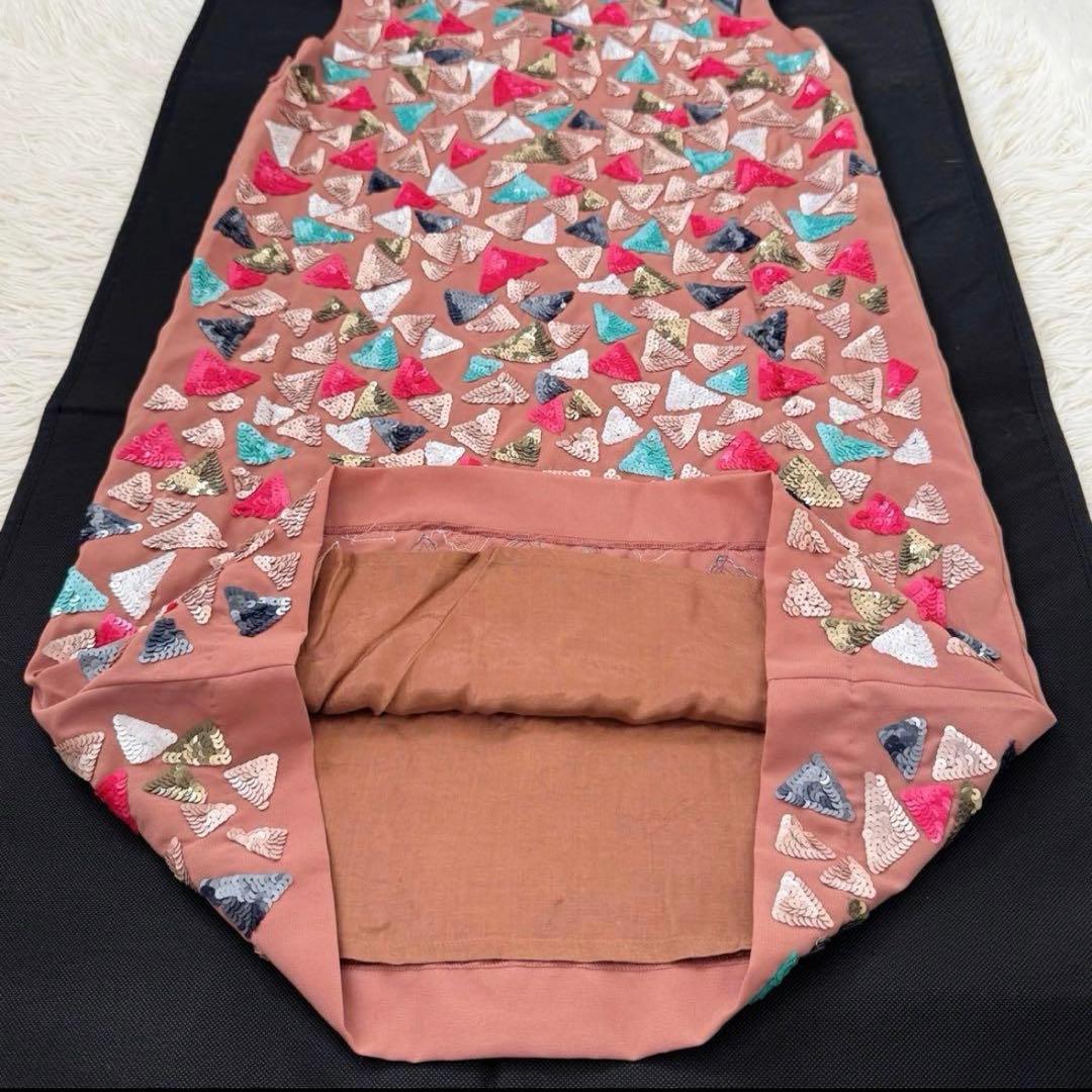 タグ付✨未使用品 グレースコンチネンタル カラフルスパンコール ワンピース 36