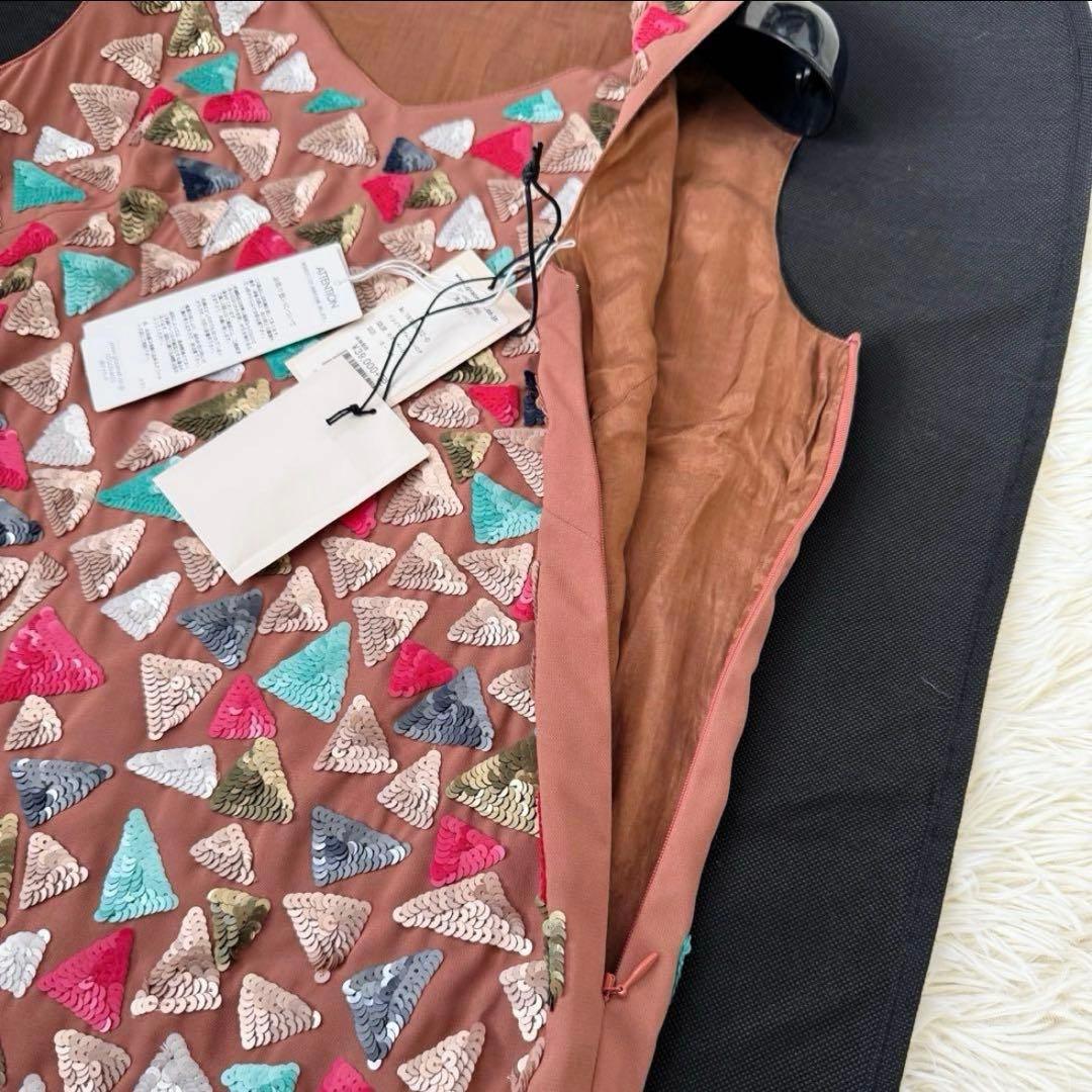 タグ付✨未使用品 グレースコンチネンタル カラフルスパンコール ワンピース 36