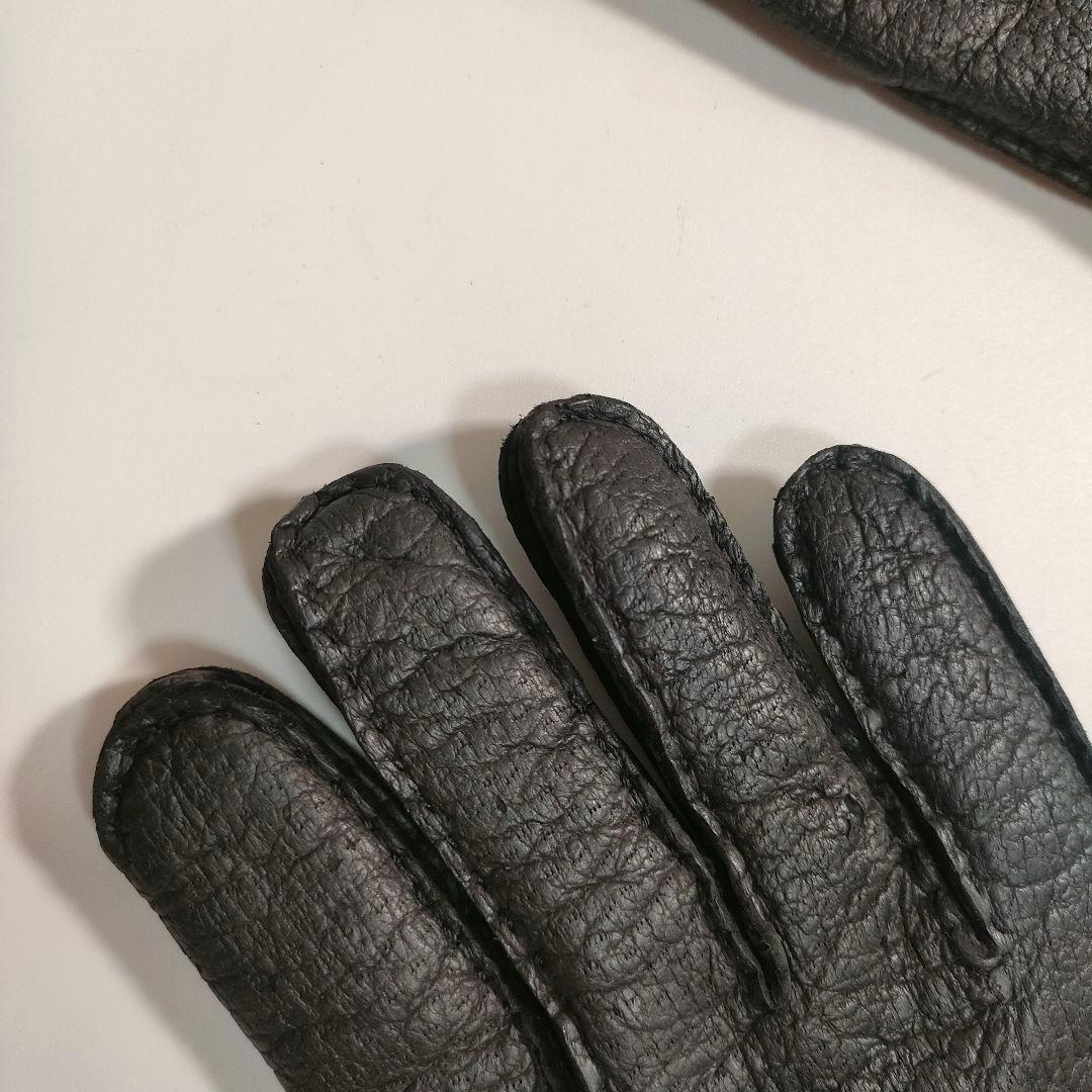 DENTS ペッカリー手袋 8 カシミアライニング 黒