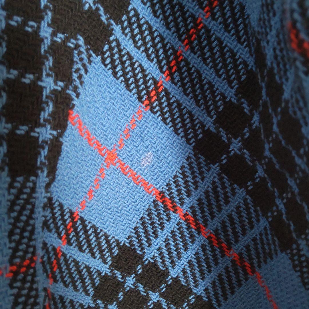 ヴェルメイユパーイエナ★ロングスカート タータンチェック ブルー 36