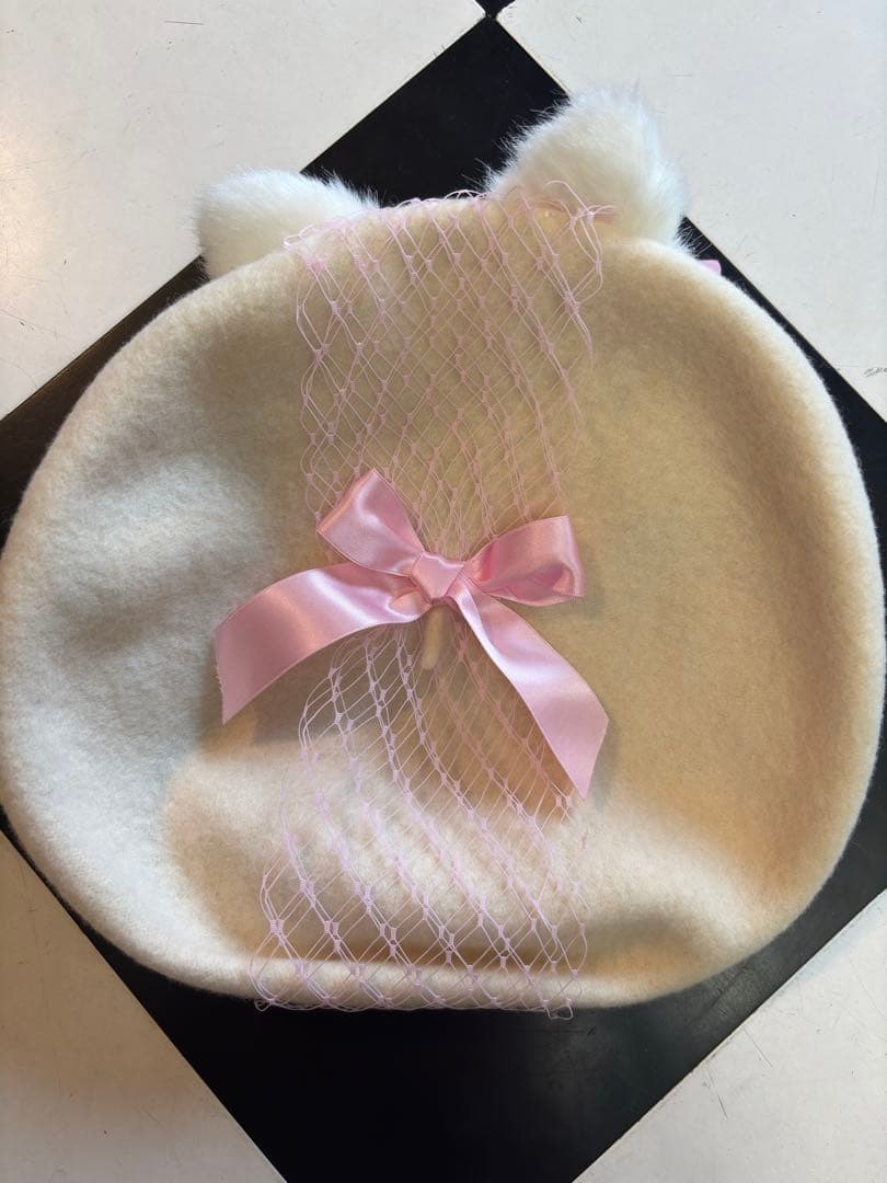 Angelic Pretty／Dolly Cat ベレー帽　白色