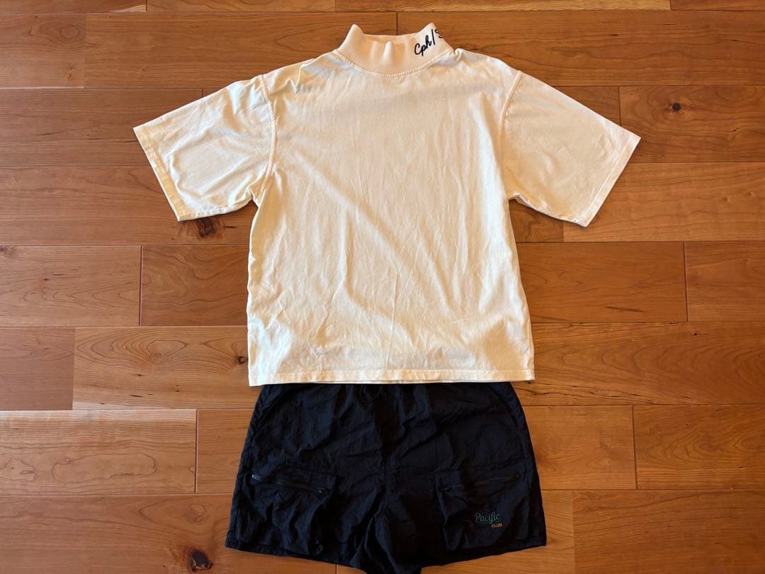 【Captains Helm Golf】 Mock Neck Logo Tee
