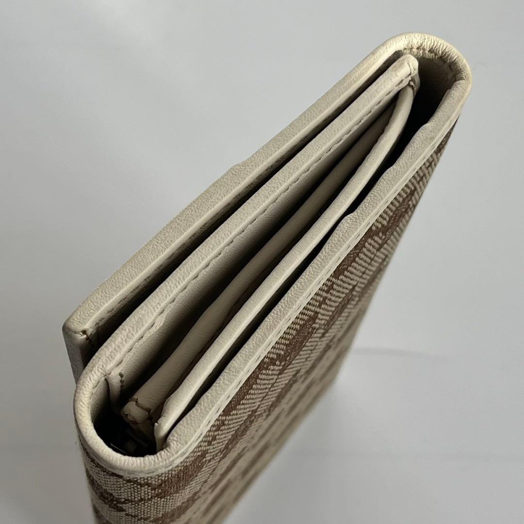 未使用保管品✨️ GUCCI 長財布　インターロッキング　キャンバス　白　レザー