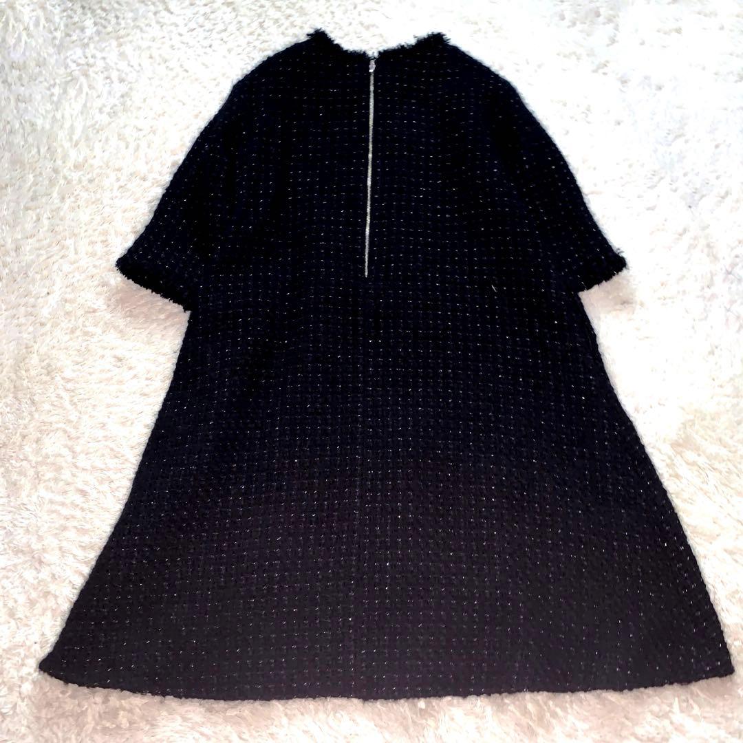 IENA ツイードワンピース 卒入学 フォーマル 豪華　36 Aライン　ウール