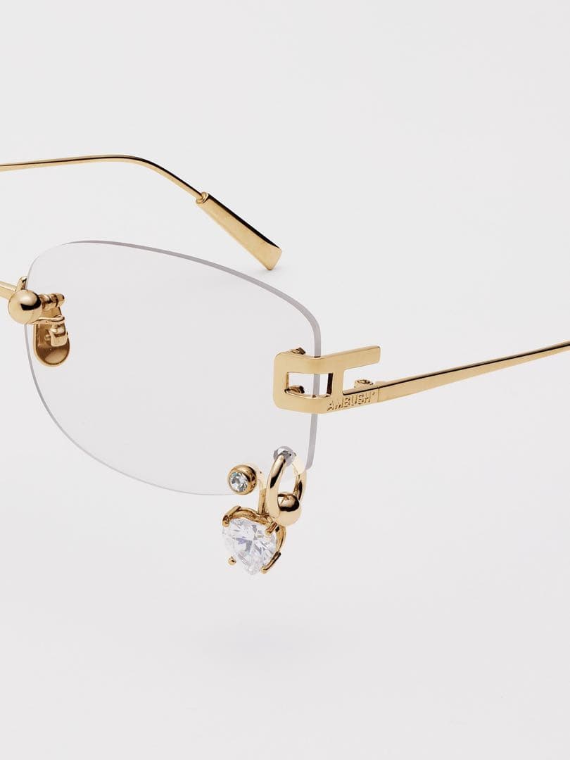 値下げ』ambush アンブッシュピアス サングラス ゴールド - メルカリ