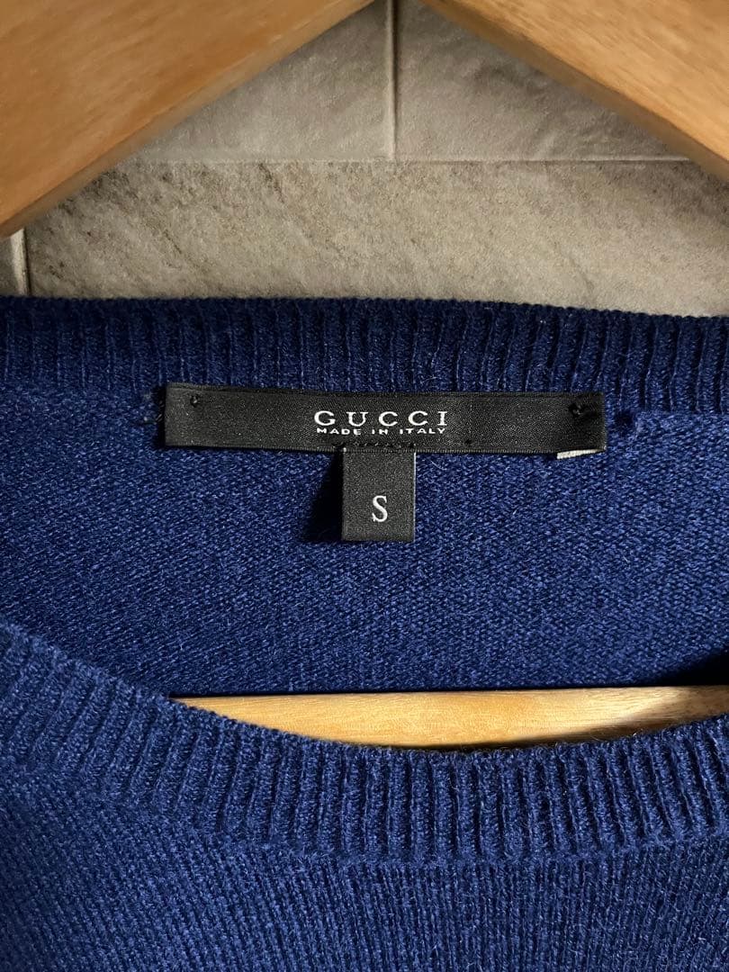 GUCCI カシミヤニット　ネイビー　size S