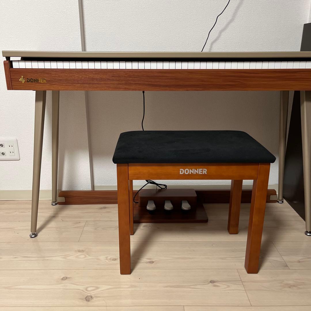 DONNER 88鍵電子ピアノ 木目調　※椅子は付きません