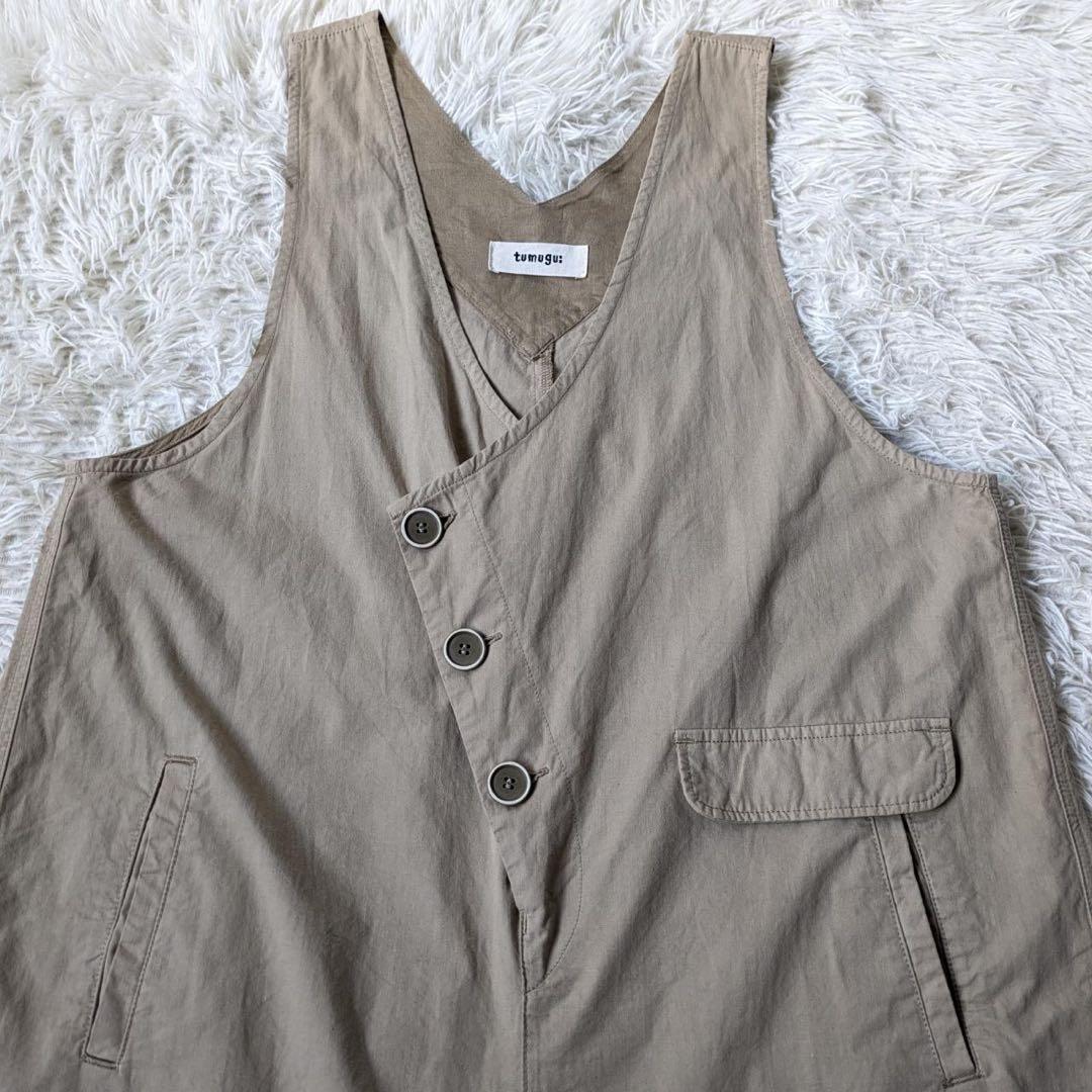 tumugu:/ツムグ　ジンバブエコットンツイル　オールインワン　サイズFree