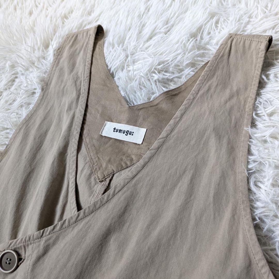 tumugu:/ツムグ　ジンバブエコットンツイル　オールインワン　サイズFree