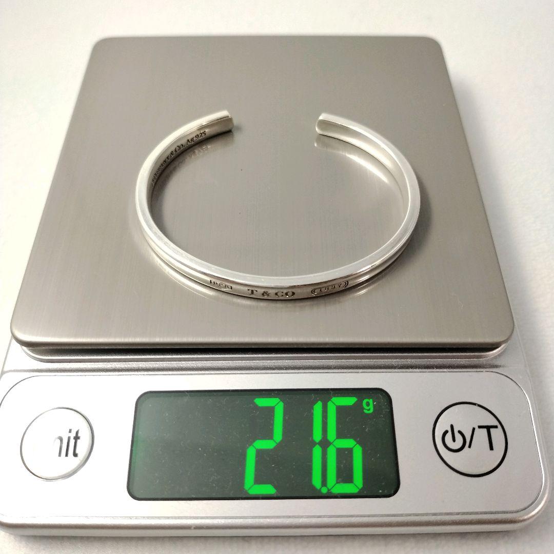 Tiffany＆Co. シルバー ナロー 1837 カフバングル 内周16cm