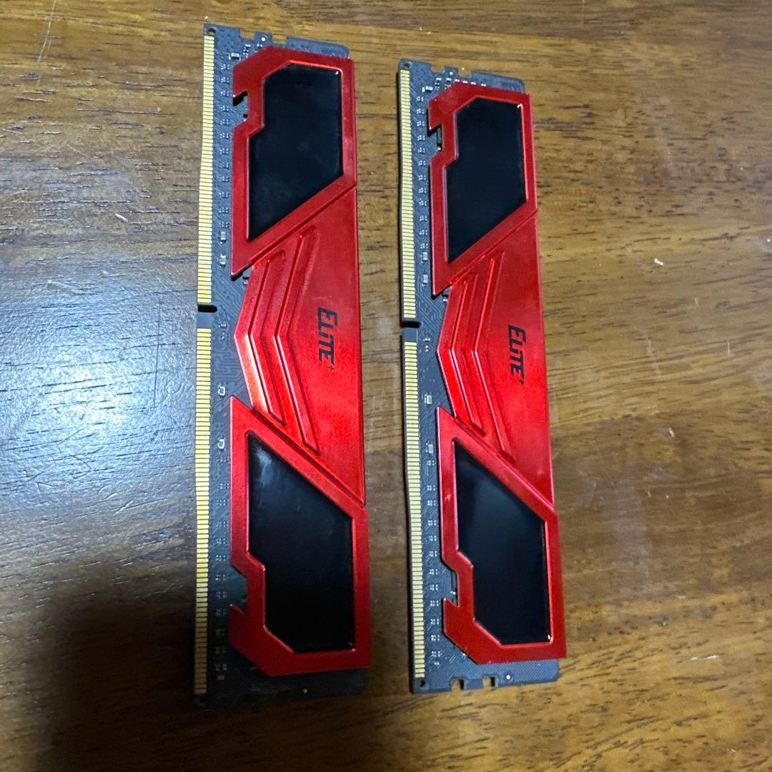 TEAMGROUP Elite DDR4 メモリー レッド
