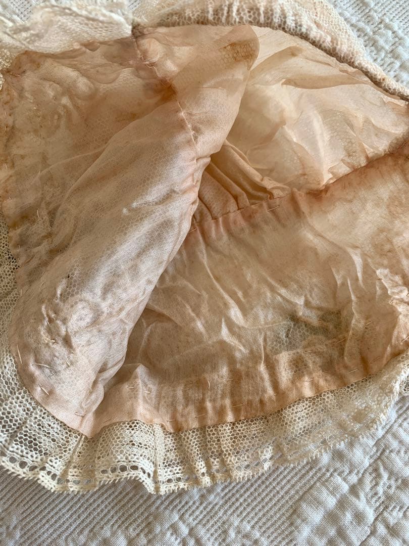 ※専用ページになります※チュールレースとシルクのボネ3点set※ロココリボン装飾