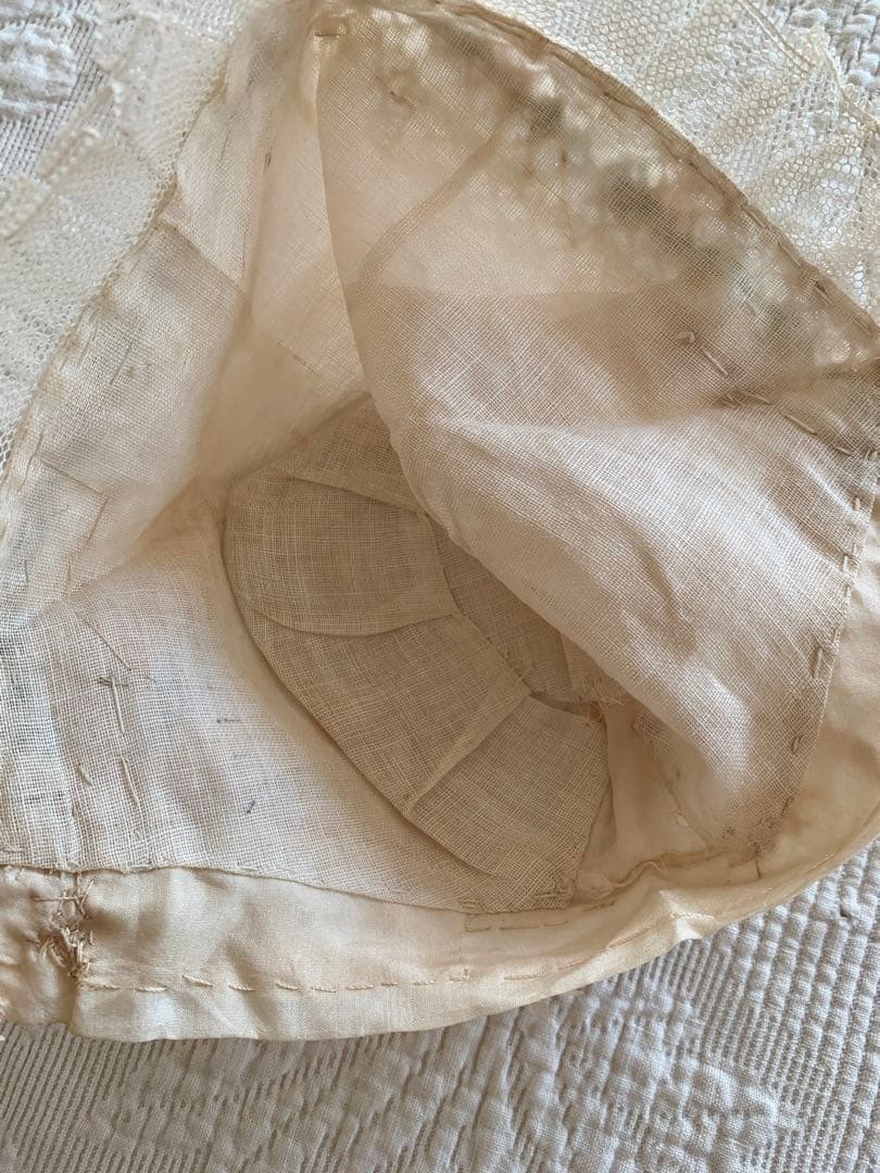 ※専用ページになります※チュールレースとシルクのボネ3点set※ロココリボン装飾