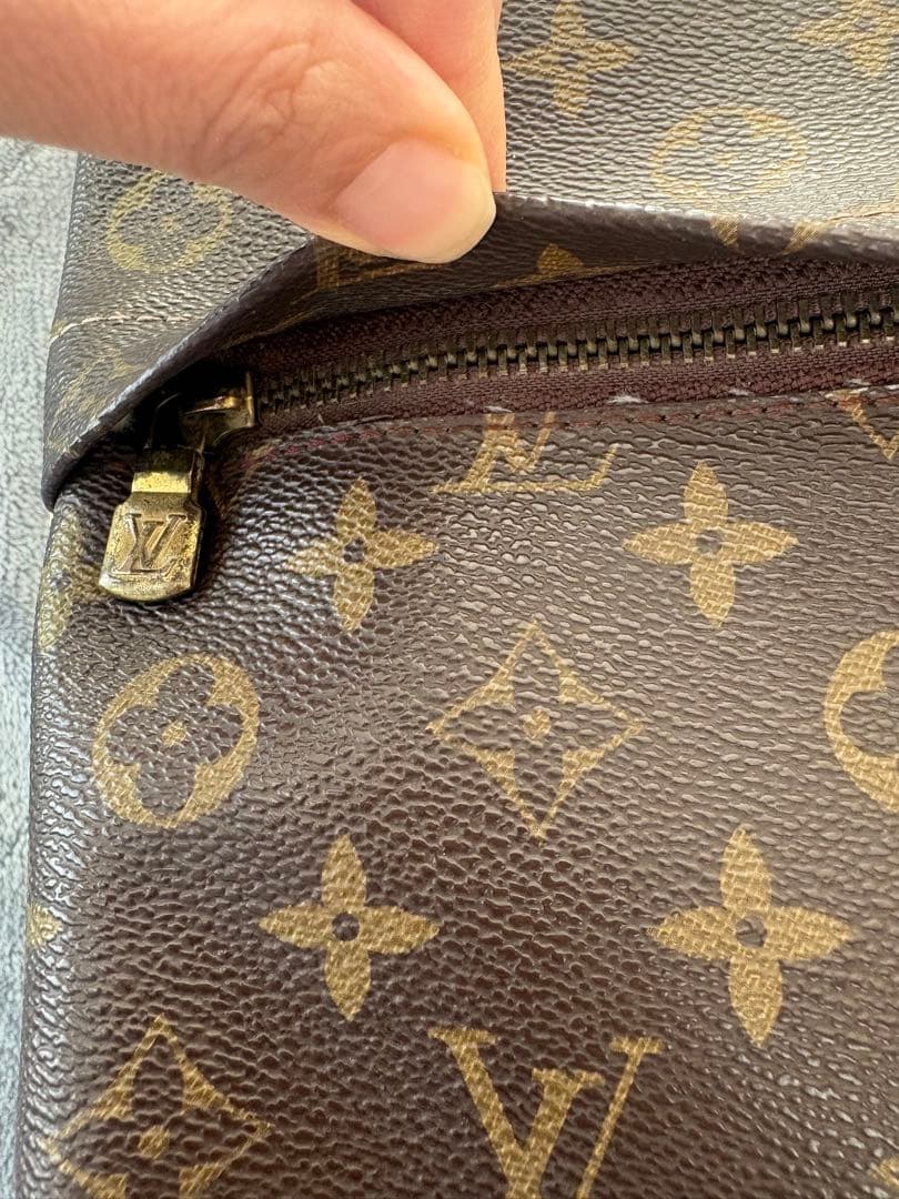 激レア物　ヴィンテージ　ルイ・ヴィトン モノグラム レザー　クッション カバー