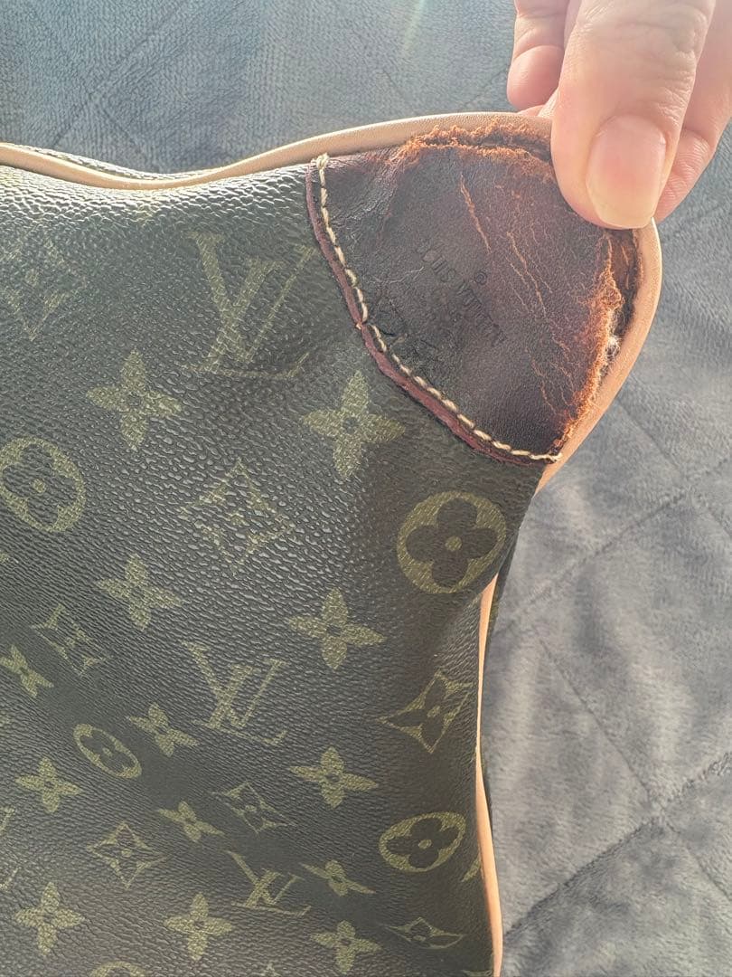 激レア物　ヴィンテージ　ルイ・ヴィトン モノグラム レザー　クッション カバー