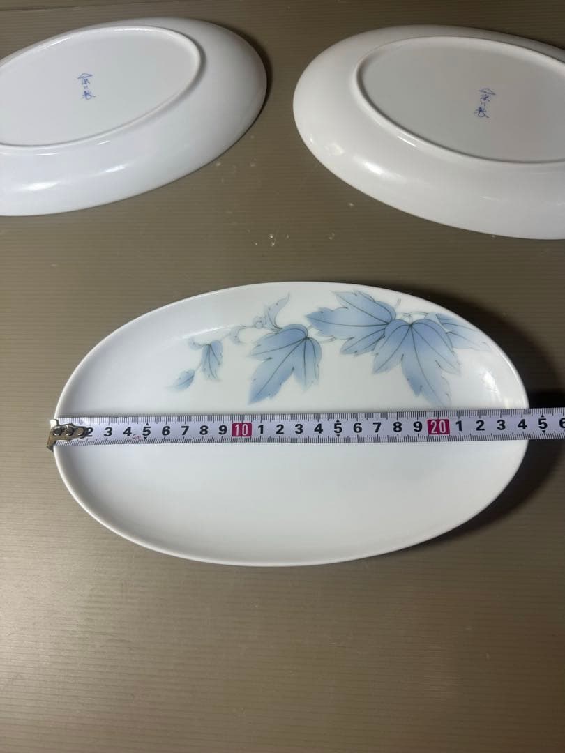 2582 深川製磁　楕円皿　3客　未使用