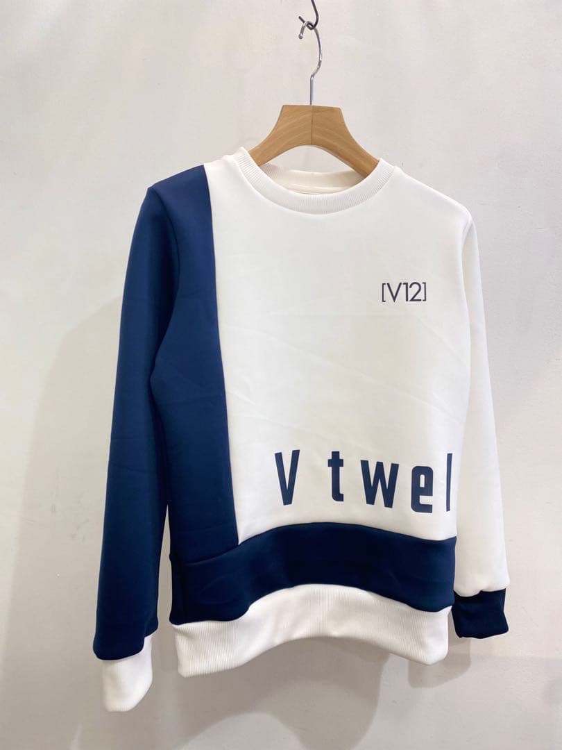 【OUTLET】V12 レディース　トレーナー　白　Sサイズ