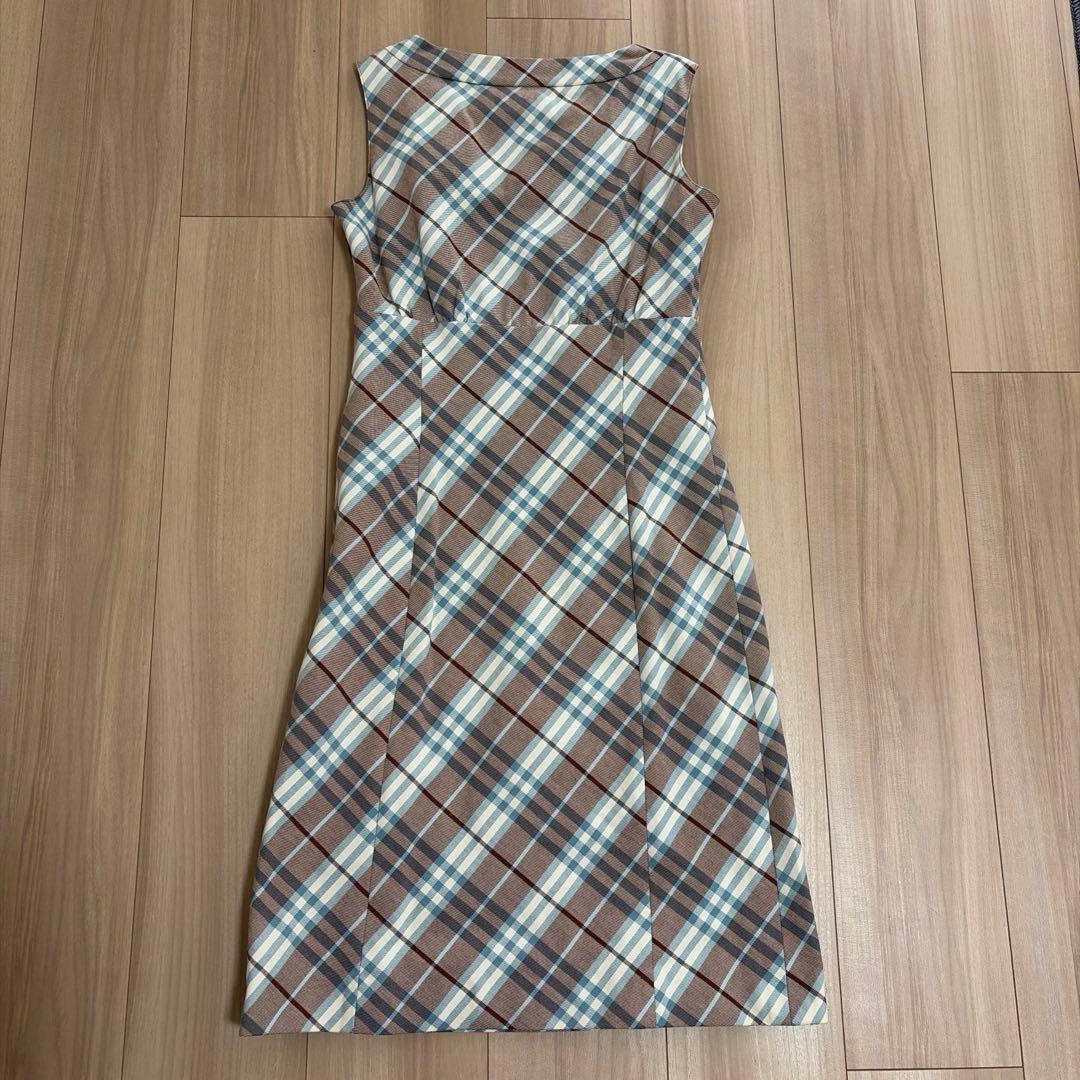 美品❗️】バーバリーブルーレーベル ワンピース ノバチェック ひざ丈
