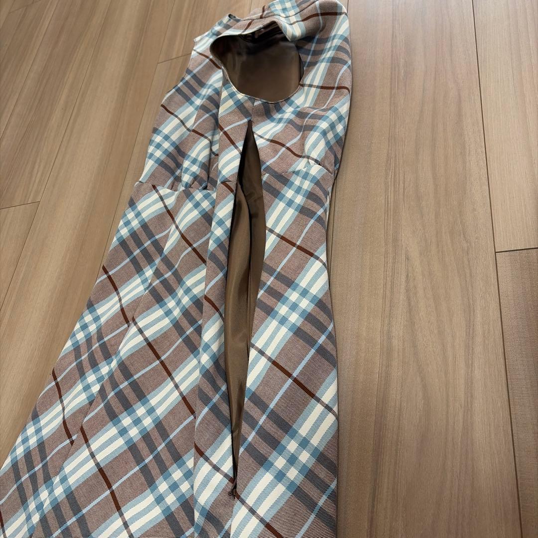 美品❗️】バーバリーブルーレーベル ワンピース ノバチェック ひざ丈