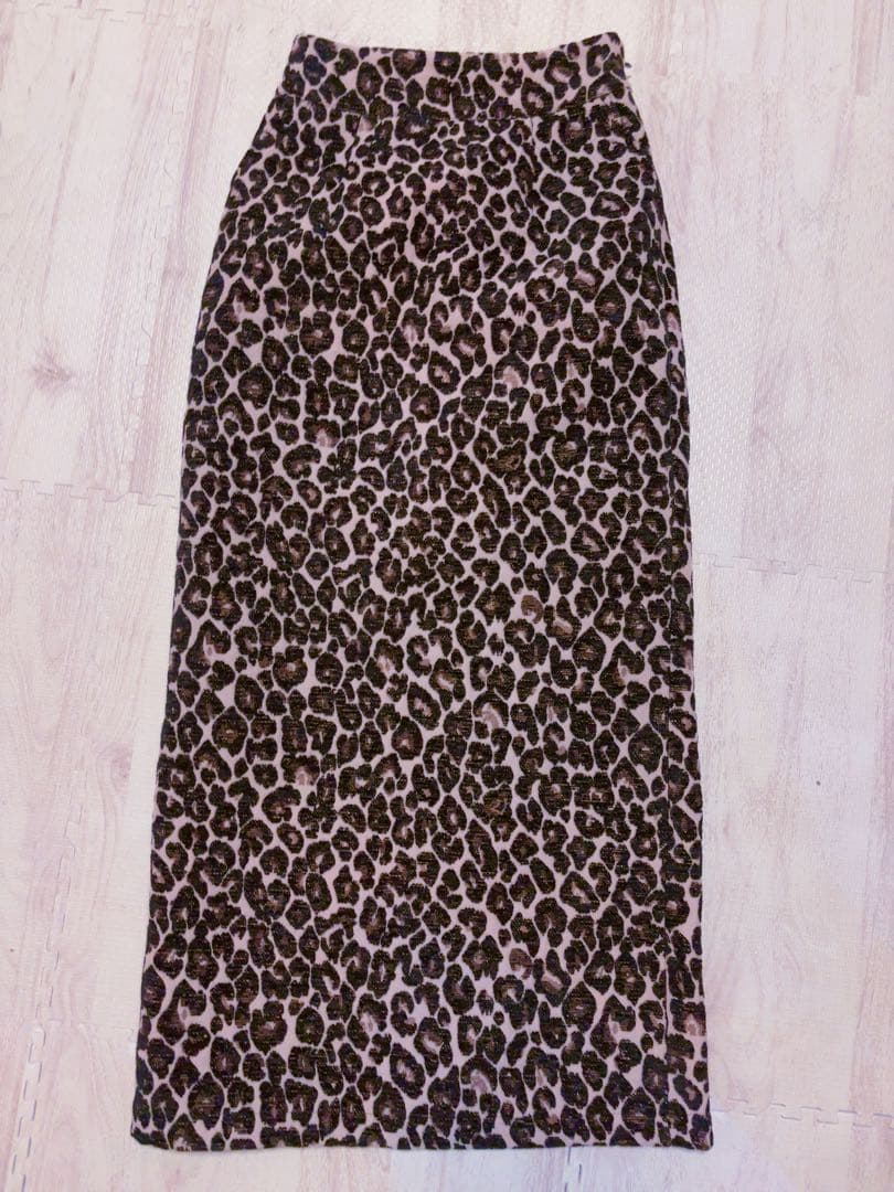 完売品glamlipsジャガードレオパードスカート新品タグ付